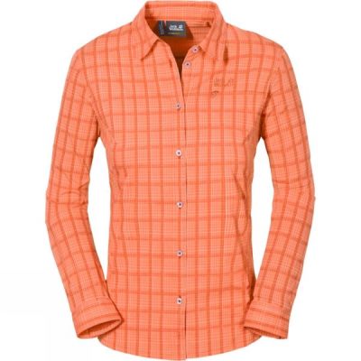 Camisa Jack Wolfskin Centaura Flex Mujer Naranjas - Chile EBC526418